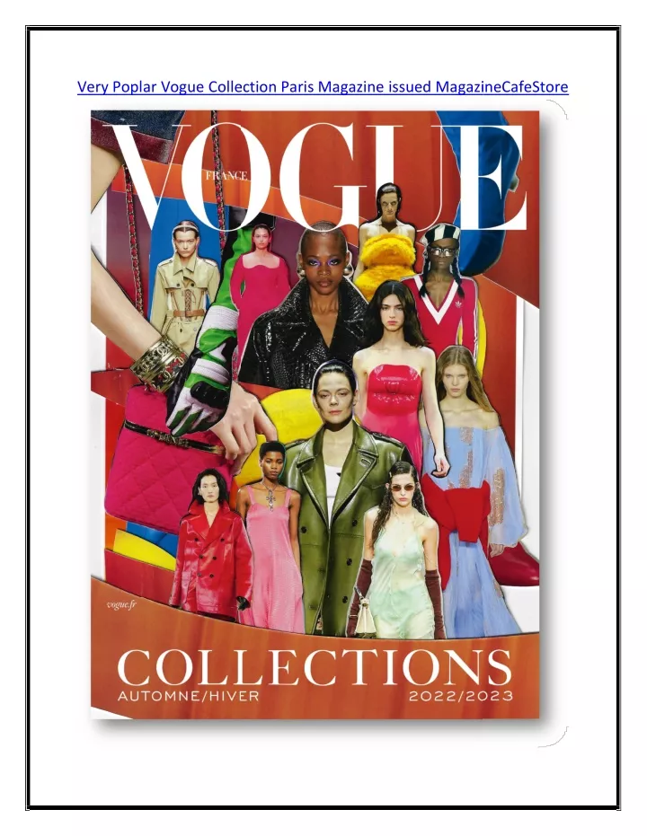 very poplar vogue collection paris magazine vogue