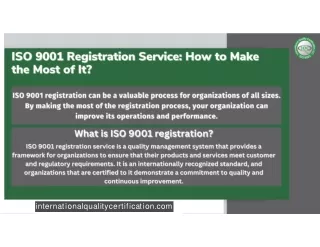ISO 9001 Registration service