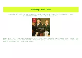 PDF) Dombey and Son {PDF EBOOK EPUB KINDLE}