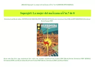 [READ] Supergirl La mujer del maÃƒÂ±ana nÃƒÂºm.7 de 8 [EBOOK EPUB KIDLE]