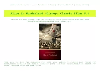 Download [ebook]$$ Alice in Wonderland (Disney Classic Films S.) {read online}