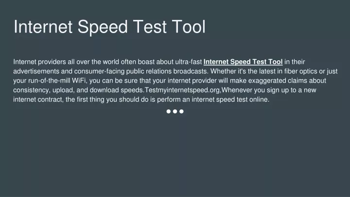 internet speed test tool