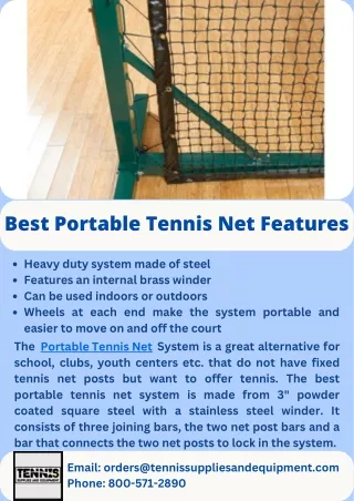 best portable tennis net features