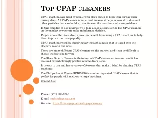top cpap cleaners