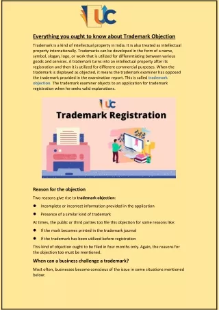 Everything you ought to know about Trademark Objection
