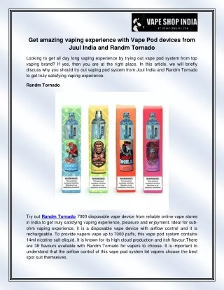get amazing vaping experience with vape
