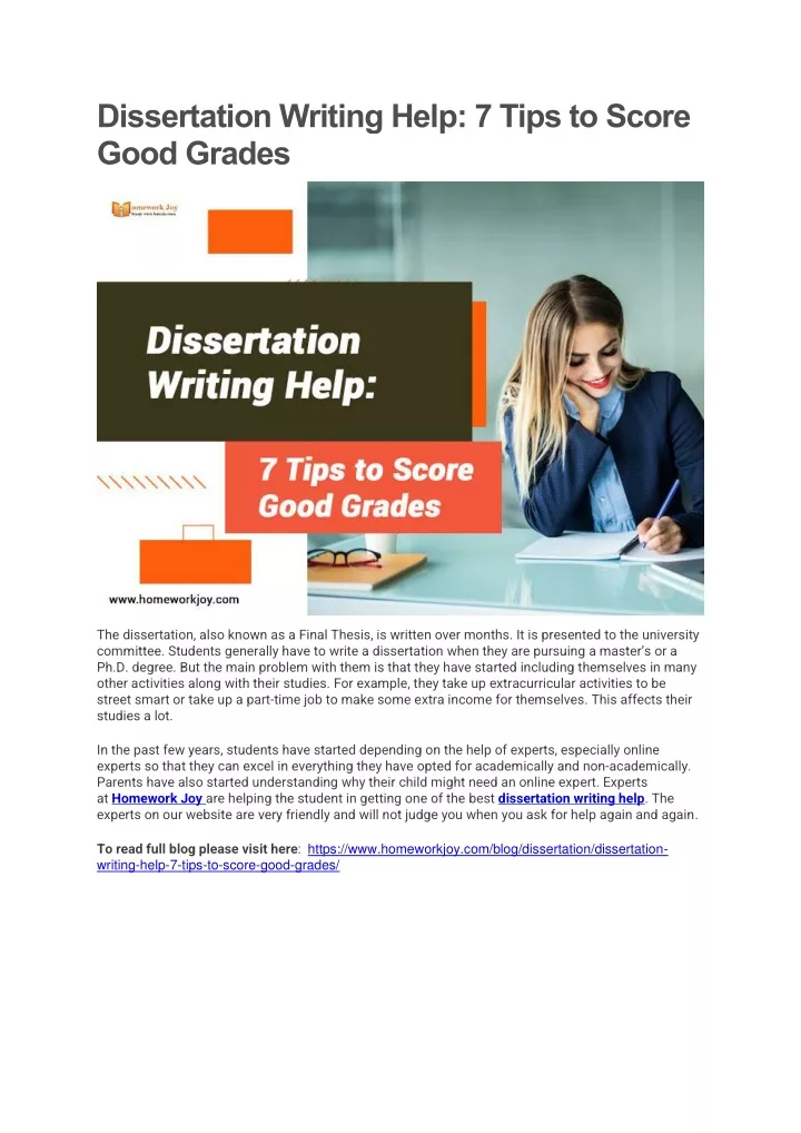 dissertation writing help 7 tips to score good