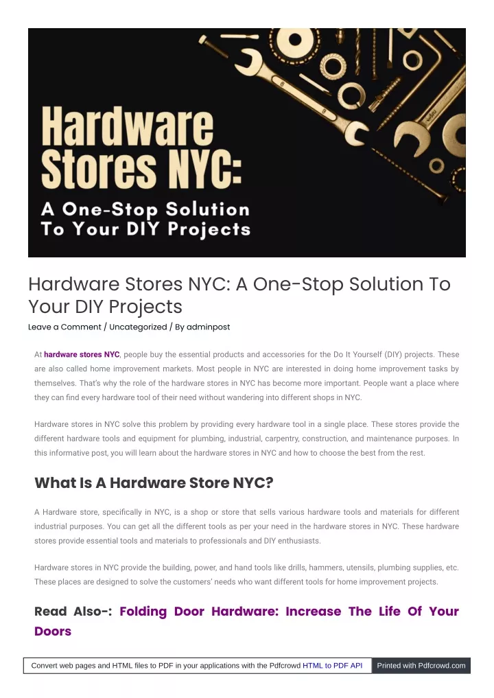 hardware stores nyc a one stop solution to your