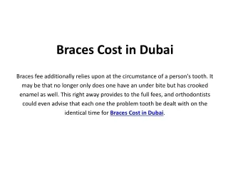 braces cost in dubai