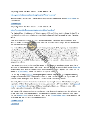 xeljanz by pfizer the next massive lawsuit