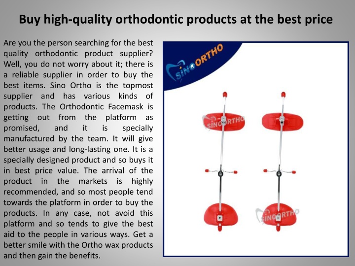 buy high quality orthodontic products at the best