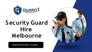 Security Guard Hire Melbourne