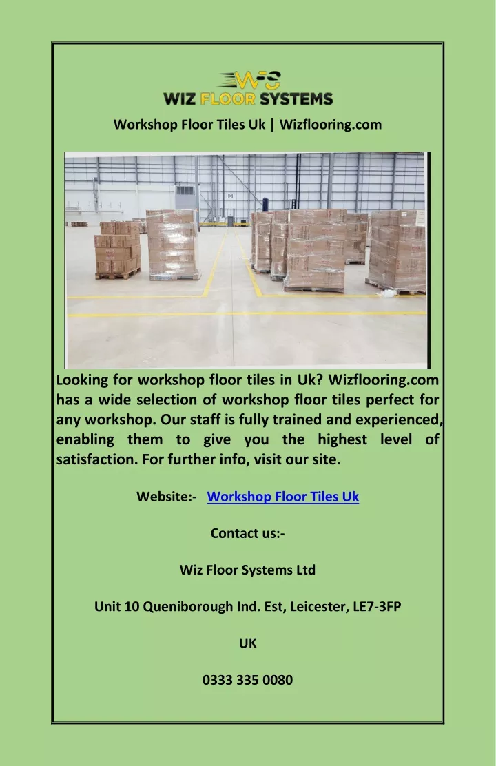 workshop floor tiles uk wizflooring com