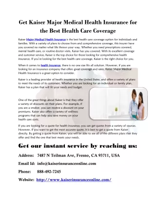 Kaiser Insurance