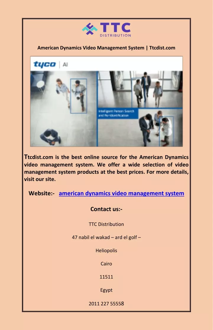 american dynamics video management system ttcdist