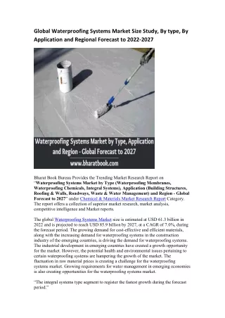 global waterproofing systems market size study
