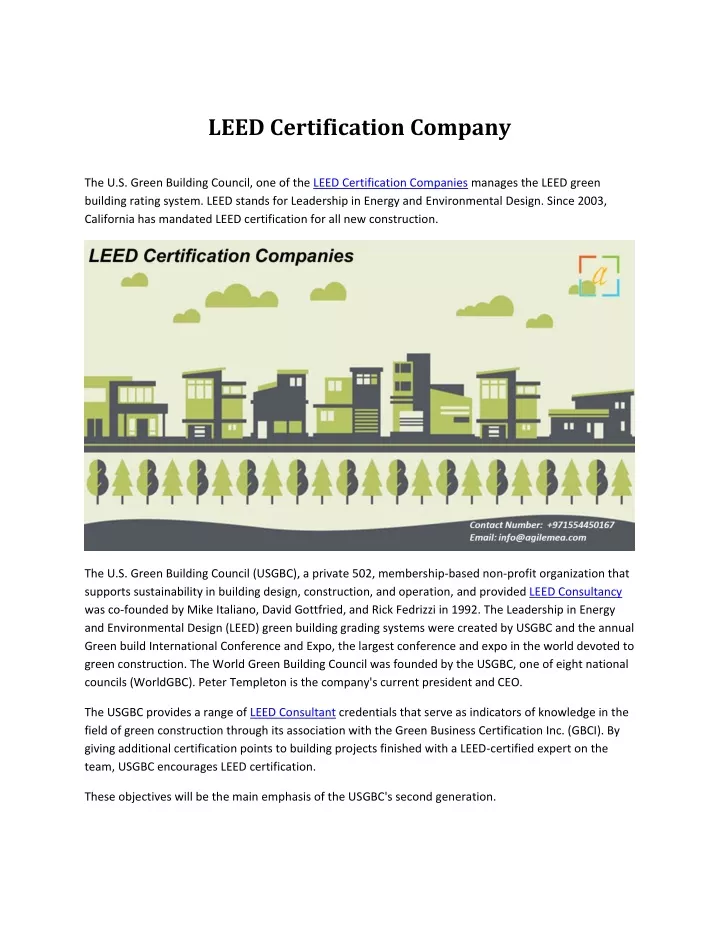 leed certification company