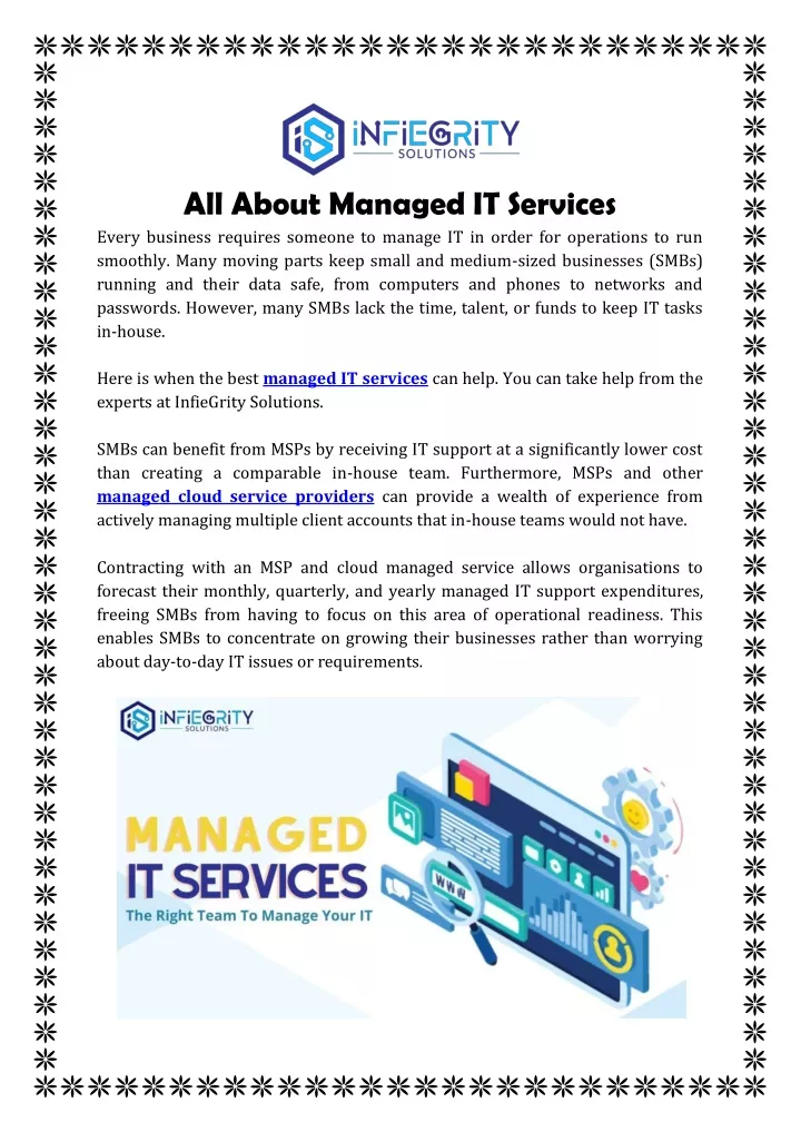 all about managed it services every business