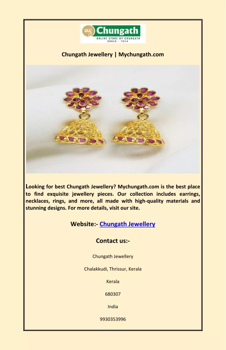chungath jewellery mychungath com