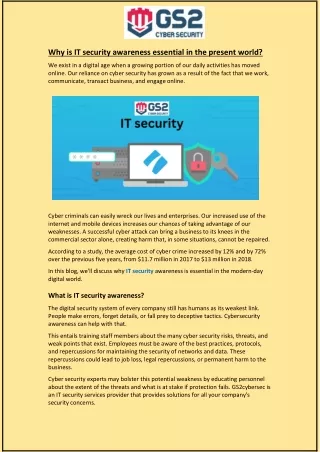 why is it security awareness essential