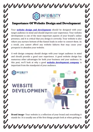 Importance Of Website Design and Development