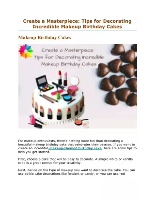 Create a Masterpiece Tips for Decorating Incredible Makeup Birthday Cakes
