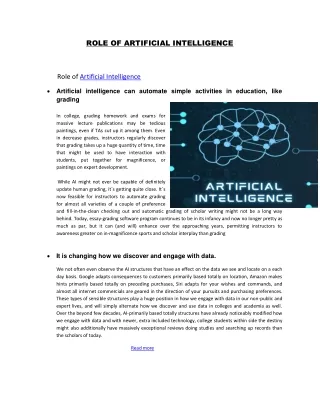 ROLE OF ARTIFICIAL INTELLIGENCE (1) (1)