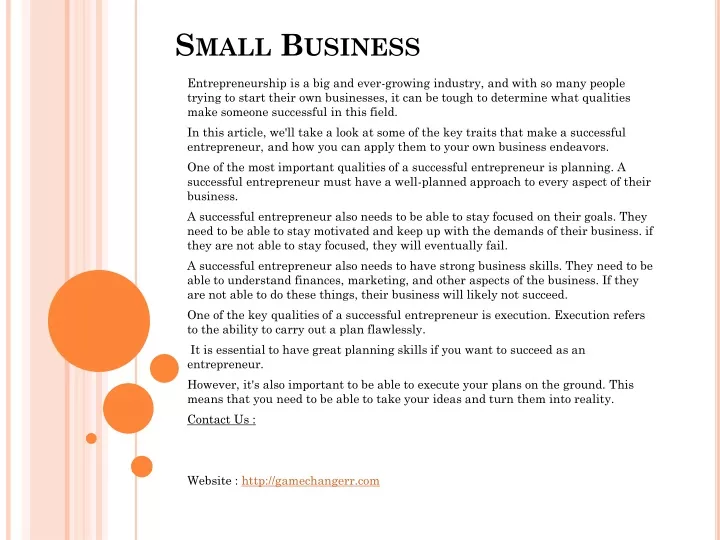 small business