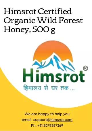 Himsrot Certified Organic Wild Forest Honey, 500 g