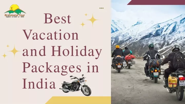 best vacation and holiday packages in india