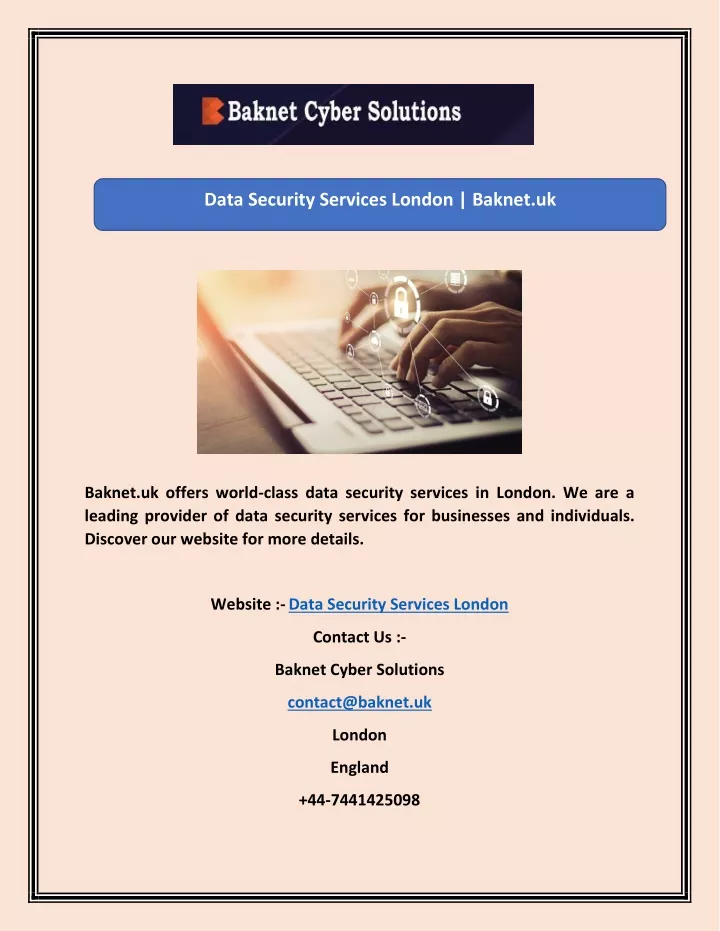 data security services london baknet uk