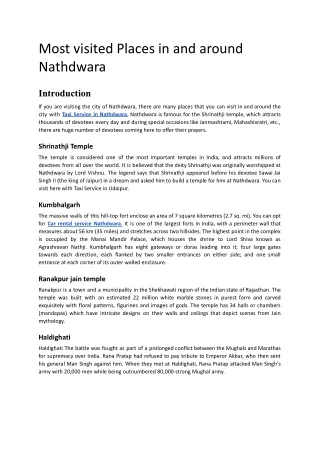 Most visited Places in and around Nathdwara.docx