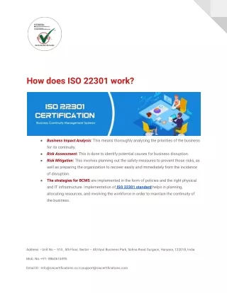 how does iso 22301 work