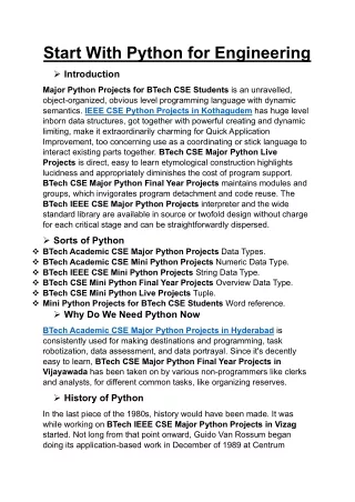 start with python for engineering