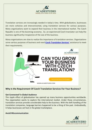 translation services are increasingly needed