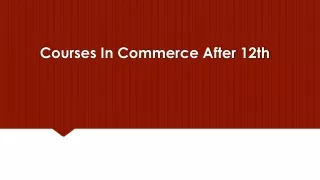 courses in commerce after 12th