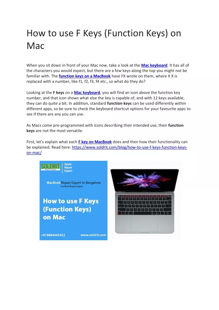 how to use f keys function keys on mac