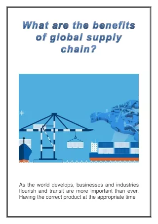 What are the benefits of global supply chain