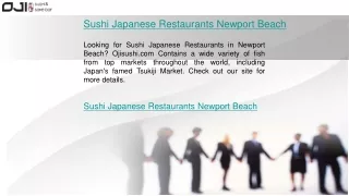 Sushi Japanese Restaurants Newport Beach  Ojisushi.com