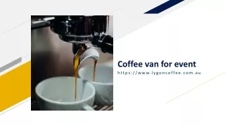 coffee van for event