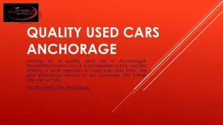 quality used cars anchorage