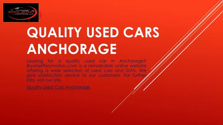 quality used cars anchorage