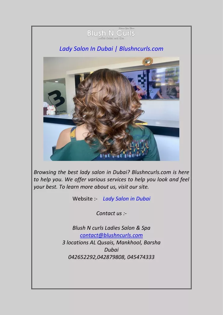 lady salon in dubai blushncurls com