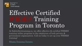 effective certified whmis training program in toronto