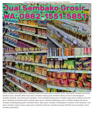 0882•1551•5851 (WA) Berapa Modal Usaha Grosir Sembako Distributor Sembako Wilaya