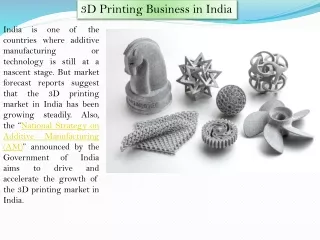 3D Printing Business in India - Aurum3D