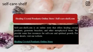 Healing Crystal Pendants Online Store | Self-care-shelf.com