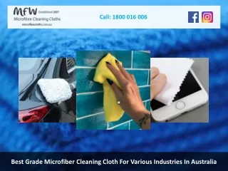 Best Grade Microfiber Cleaning Cloth For Various Industries In Australia