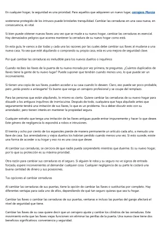 ¿Debo cambiar las cerraduras de mi nuevo hogar?