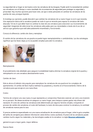 Principales motivos por los que reemplazar la cerradura al cambiarte de casa